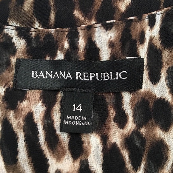 Banana Republic Animal Print Long Sleeve Dress 14 - Picture 7 of 8
